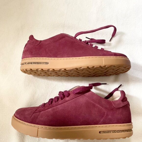 NEW BIRKENSTOCK BURGANDY red suede leather sneaker shoes MENEU42 US9 WOMEN 10.5 - Picture 6 of 9